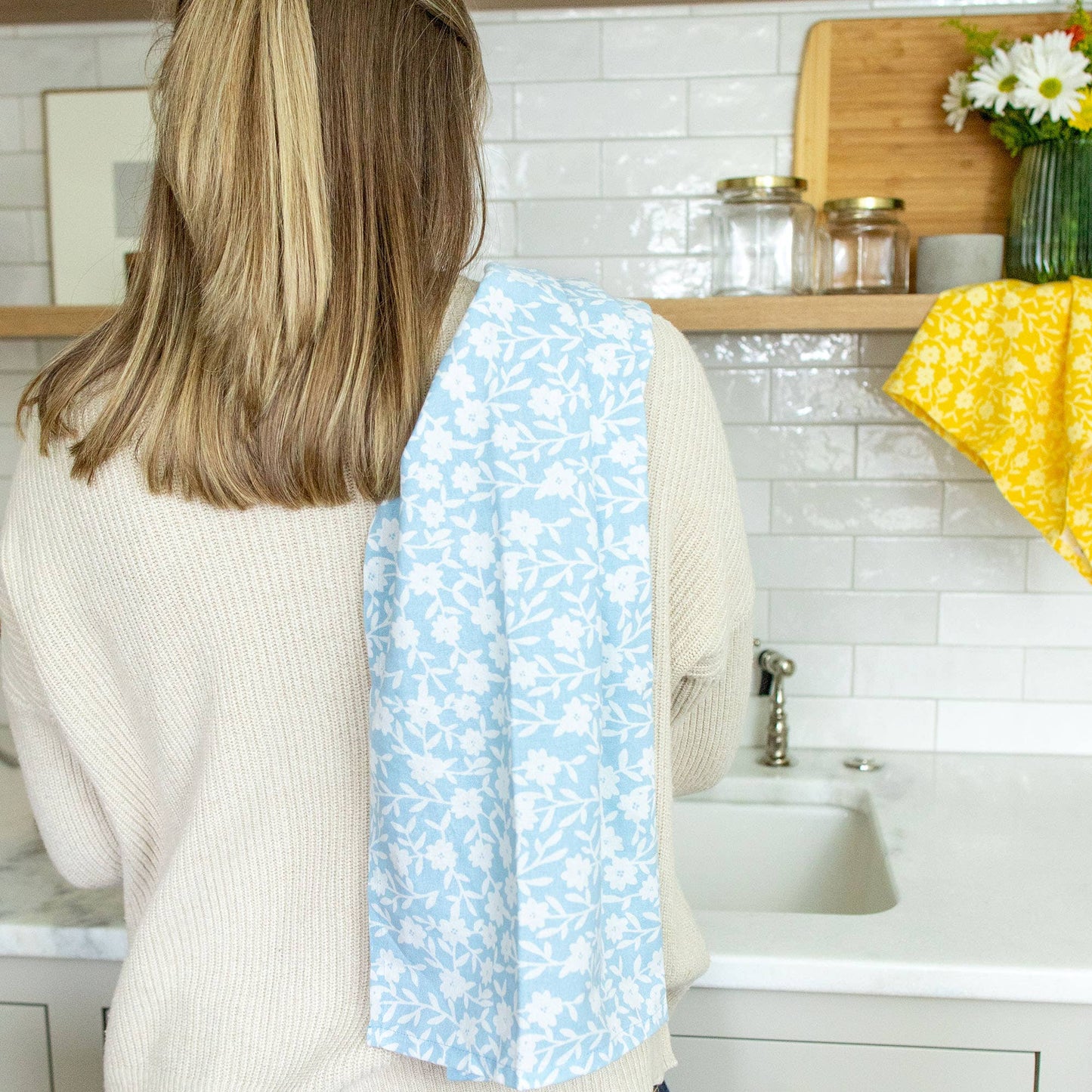 Spring Floral Kitchen Tea Towel