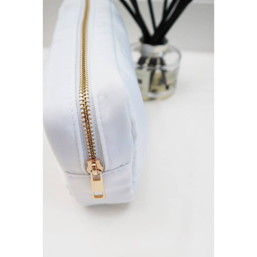 Nylon Cosmetic Pouch, Pink or White