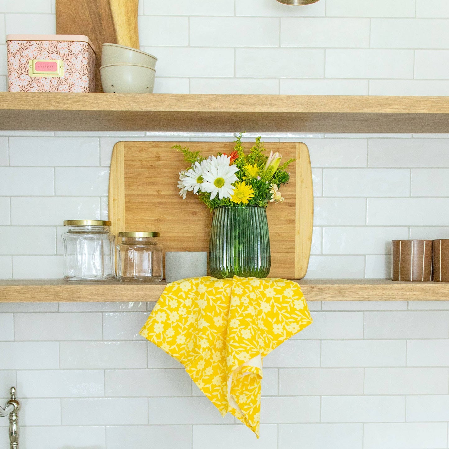 Spring Floral Kitchen Tea Towel