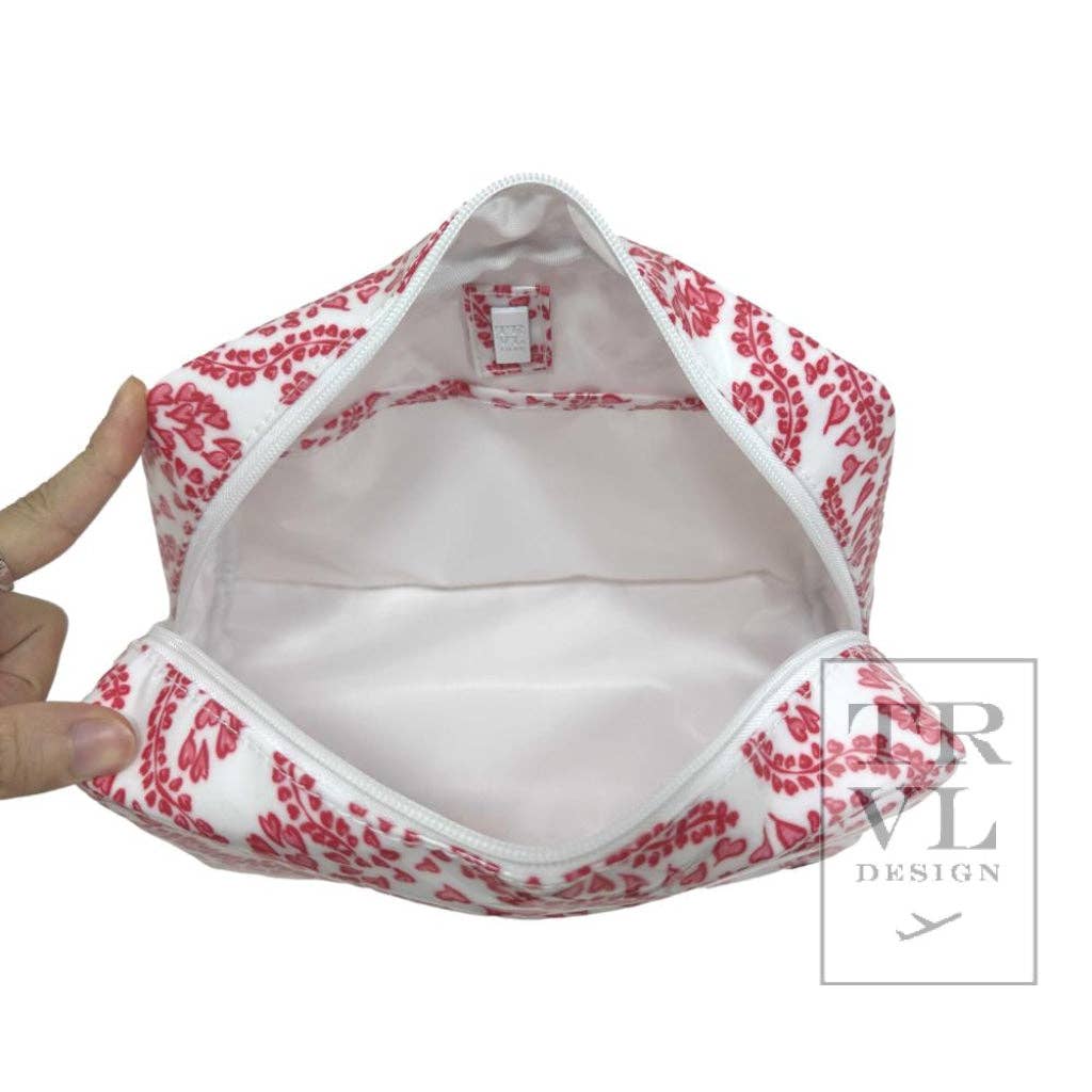 TRVL Luxe Gloss Makeup Bag Large - All Heart Red