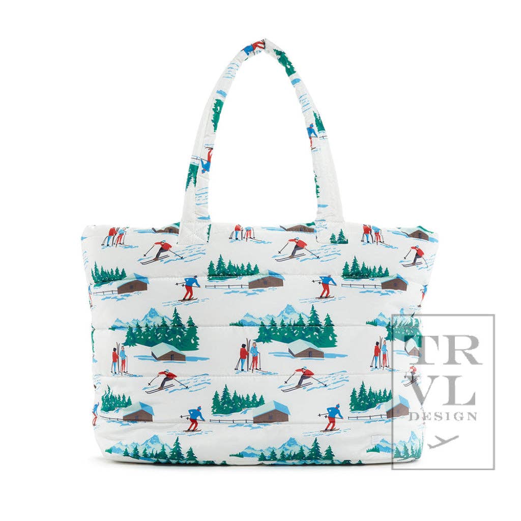 Luxe Ski Puffer Tote Bag - Hit the Slopes