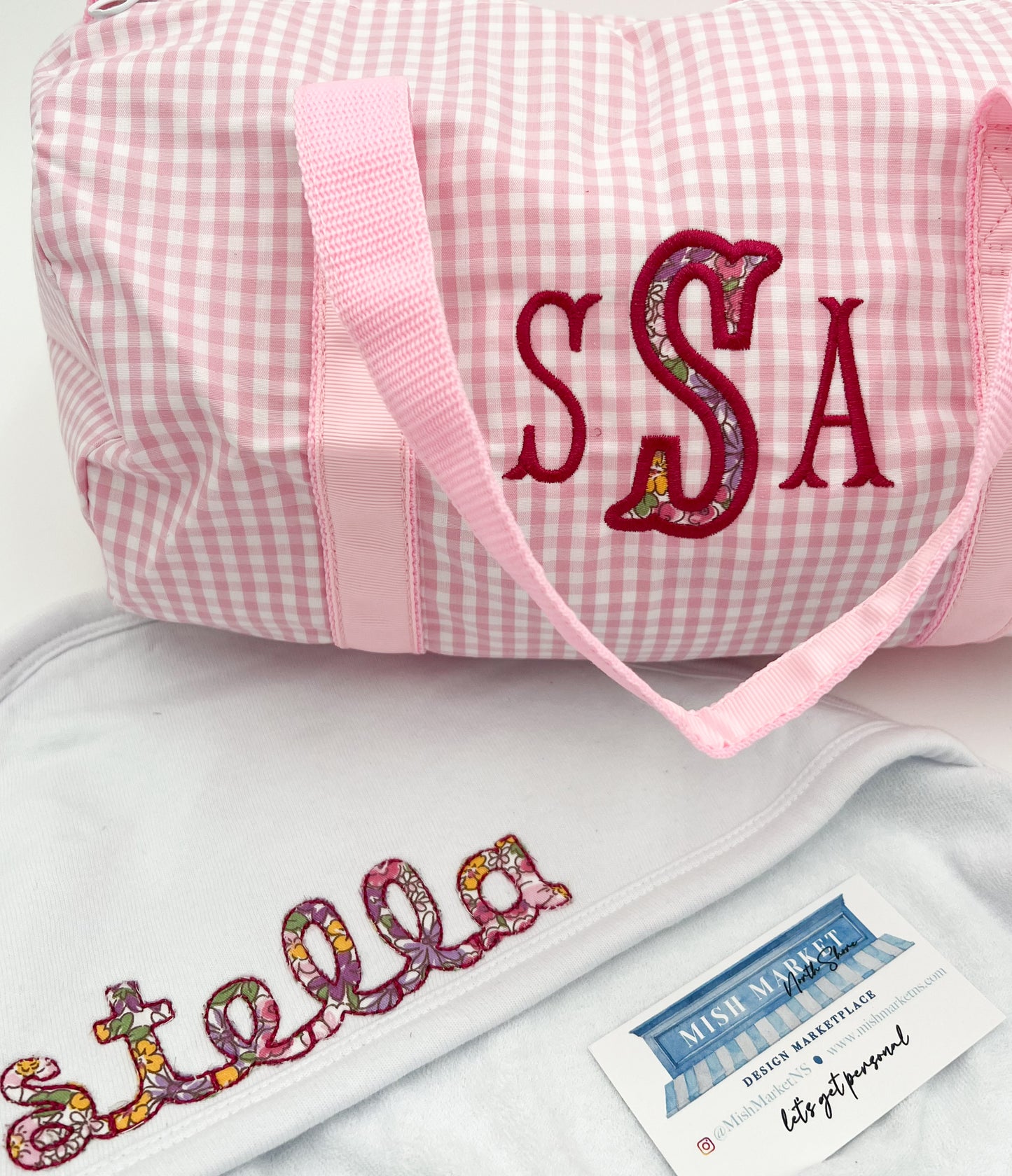 Gingham Mini Duffel, 2 Colors