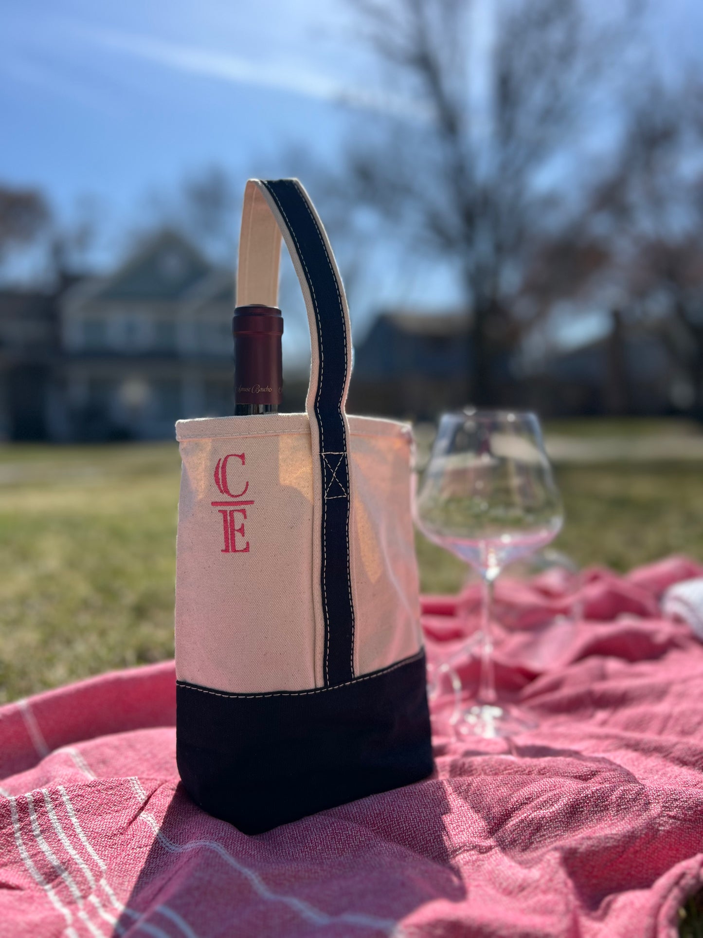 Double Bottle Canvas Wine Bag