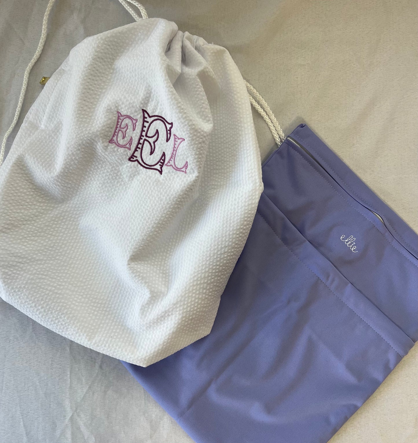 Seersucker Sling Backpack