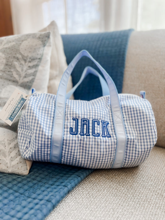Gingham Mini Duffel, 2 Colors