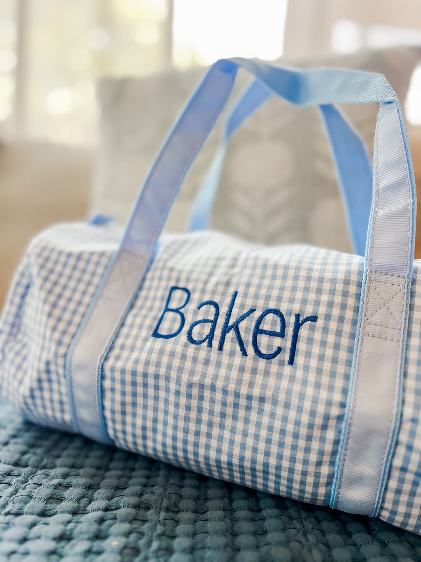 Gingham Mini Duffel, 2 Colors