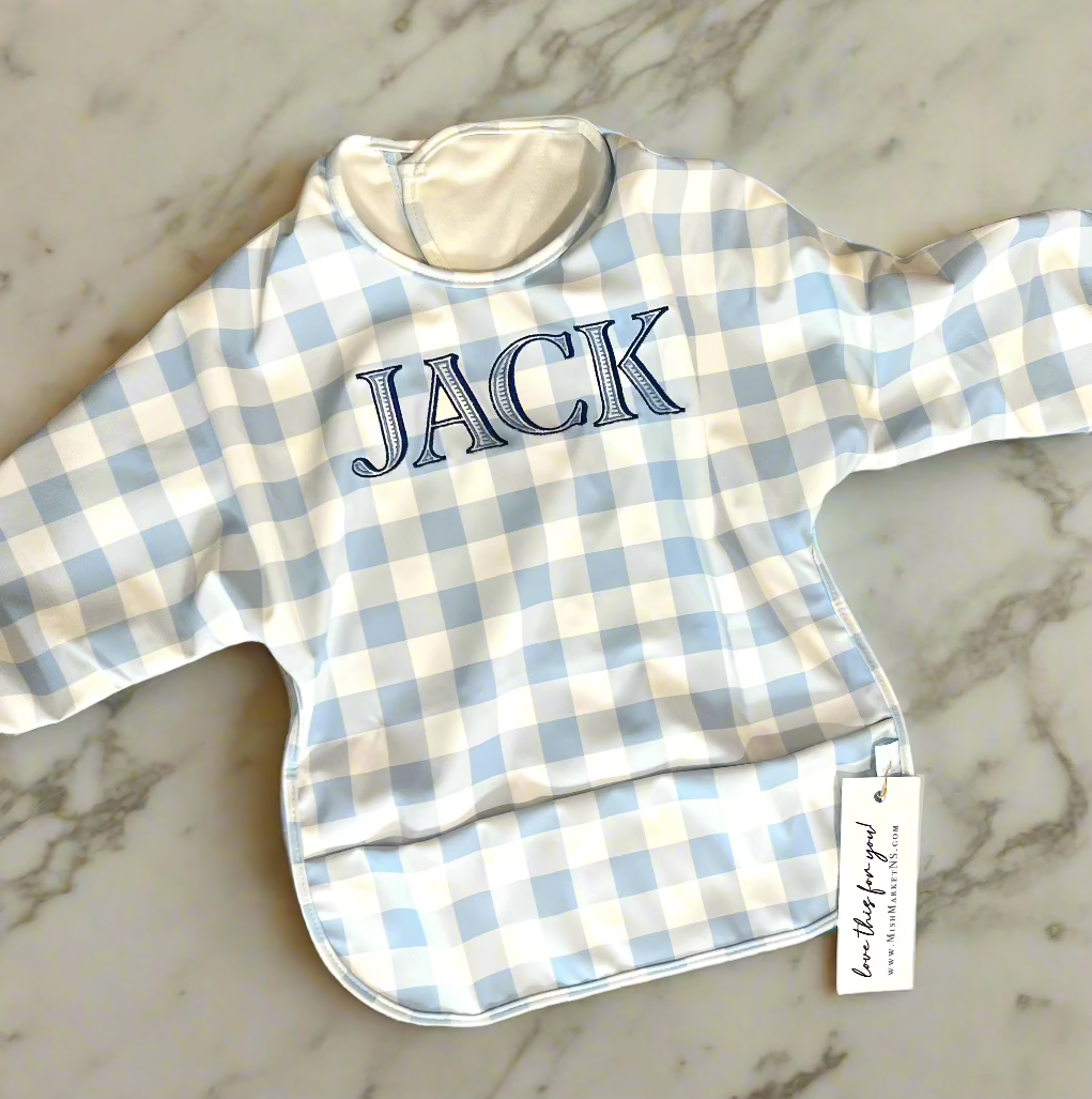 Gingham Catch-All Bib, 2 Colors