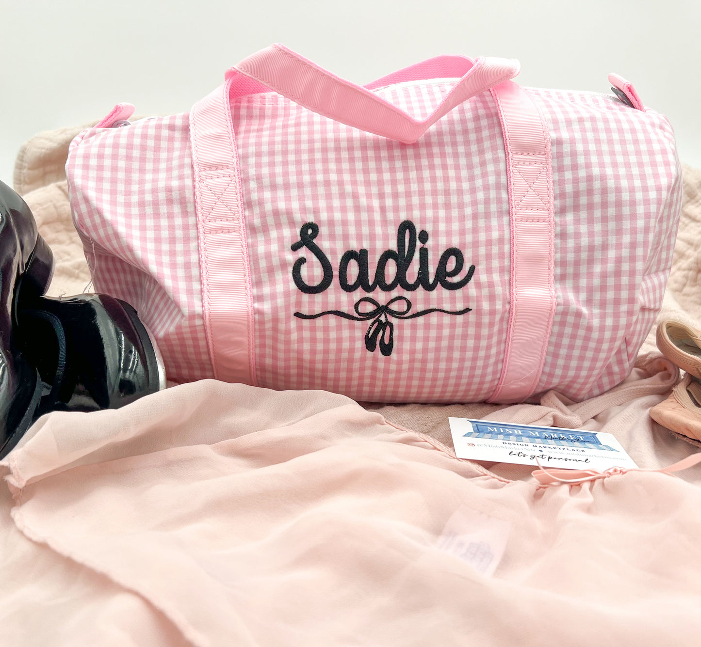 Gingham Mini Duffel, 2 Colors