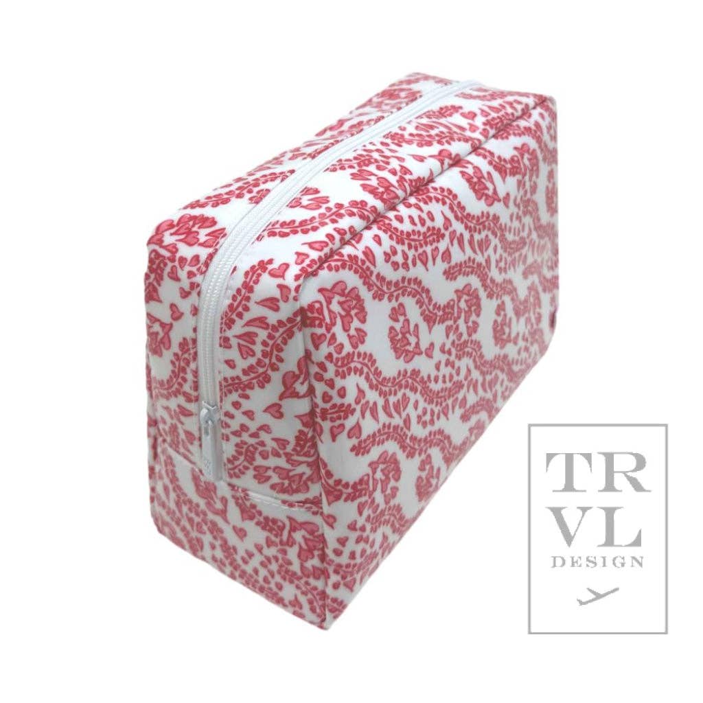 TRVL Luxe Gloss Makeup Bag Large - All Heart Red