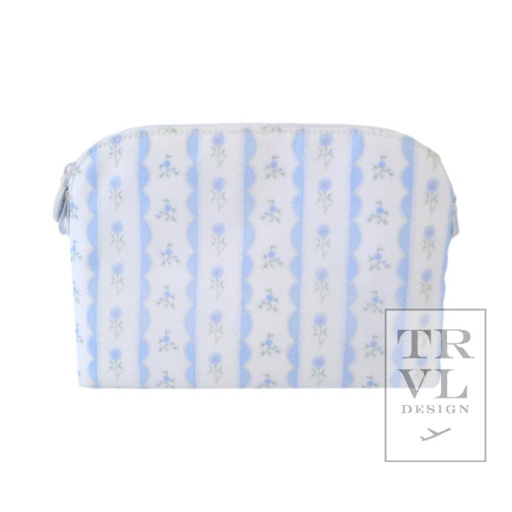 TRVL Goodie Cosmetic Bag - Ribbon Floral Blue
