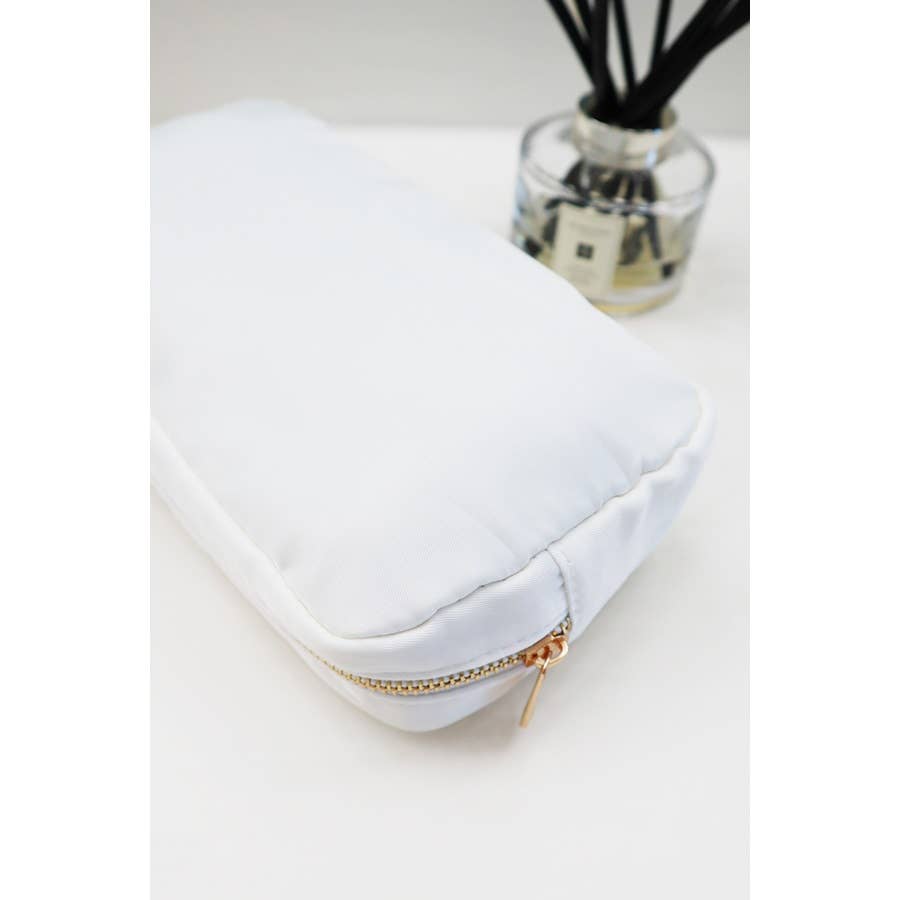 Nylon Cosmetic Pouch, Pink or White