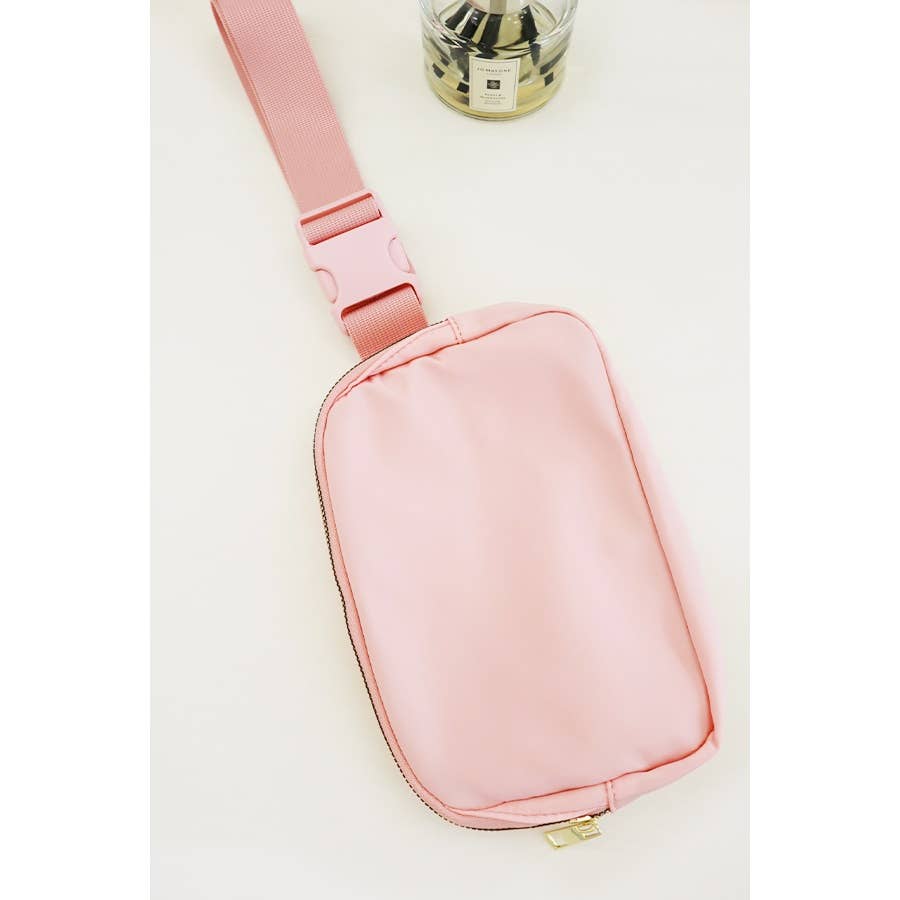 Pink Crossbody Belt Bag