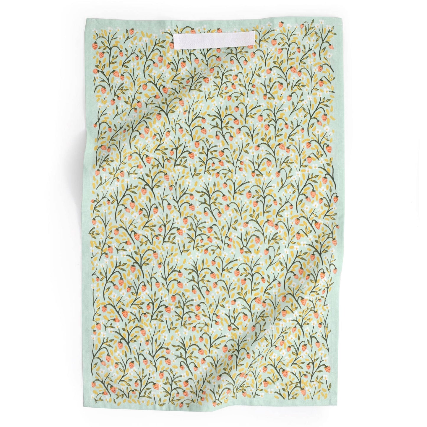 Wild Strawberry Floral Kitchen Towel
