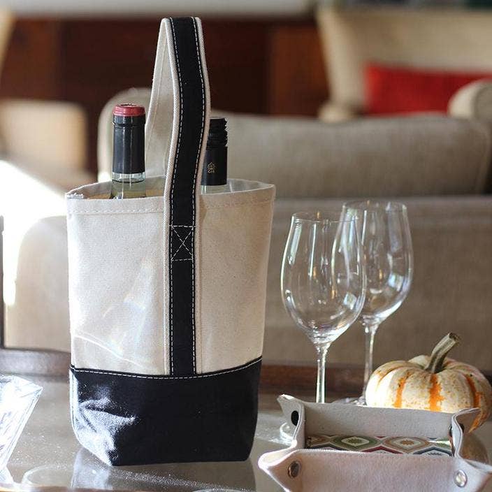 Double Bottle Canvas Wine Bag