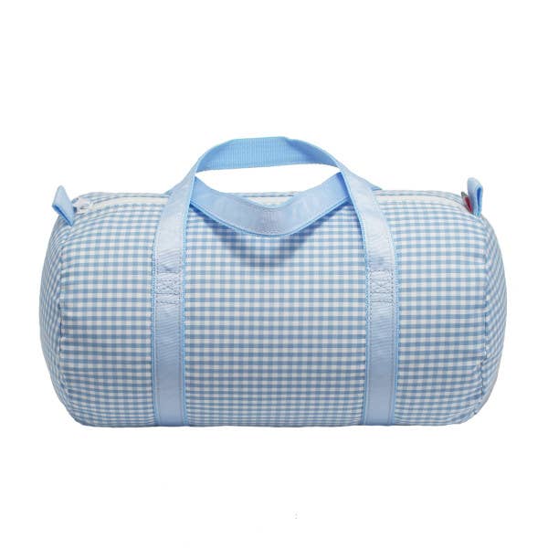 Gingham Mini Duffel, Blue