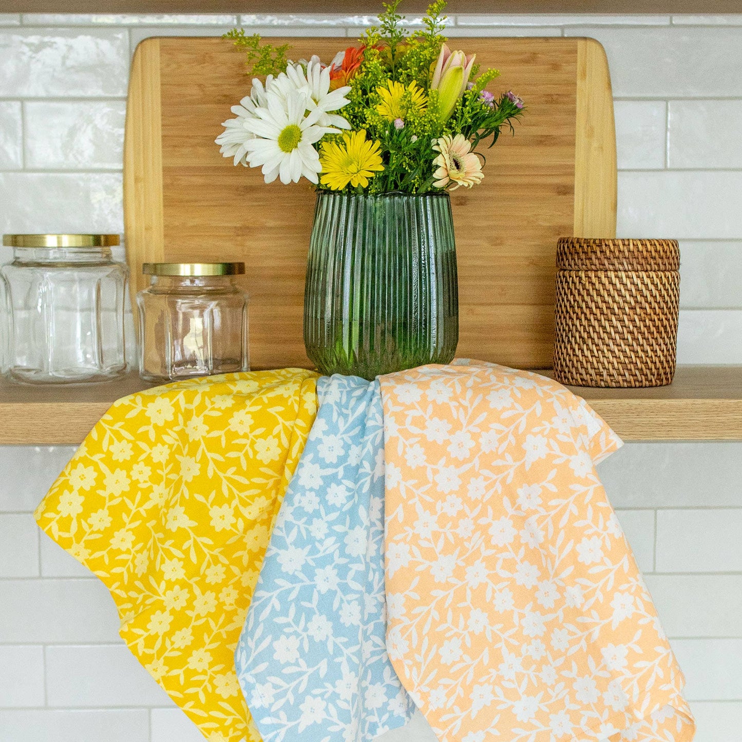 Spring Floral Kitchen Tea Towel