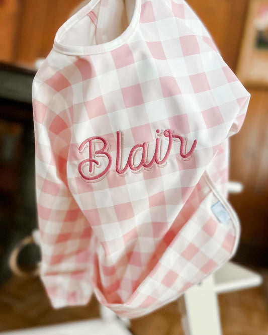 Gingham Catch-All Bib