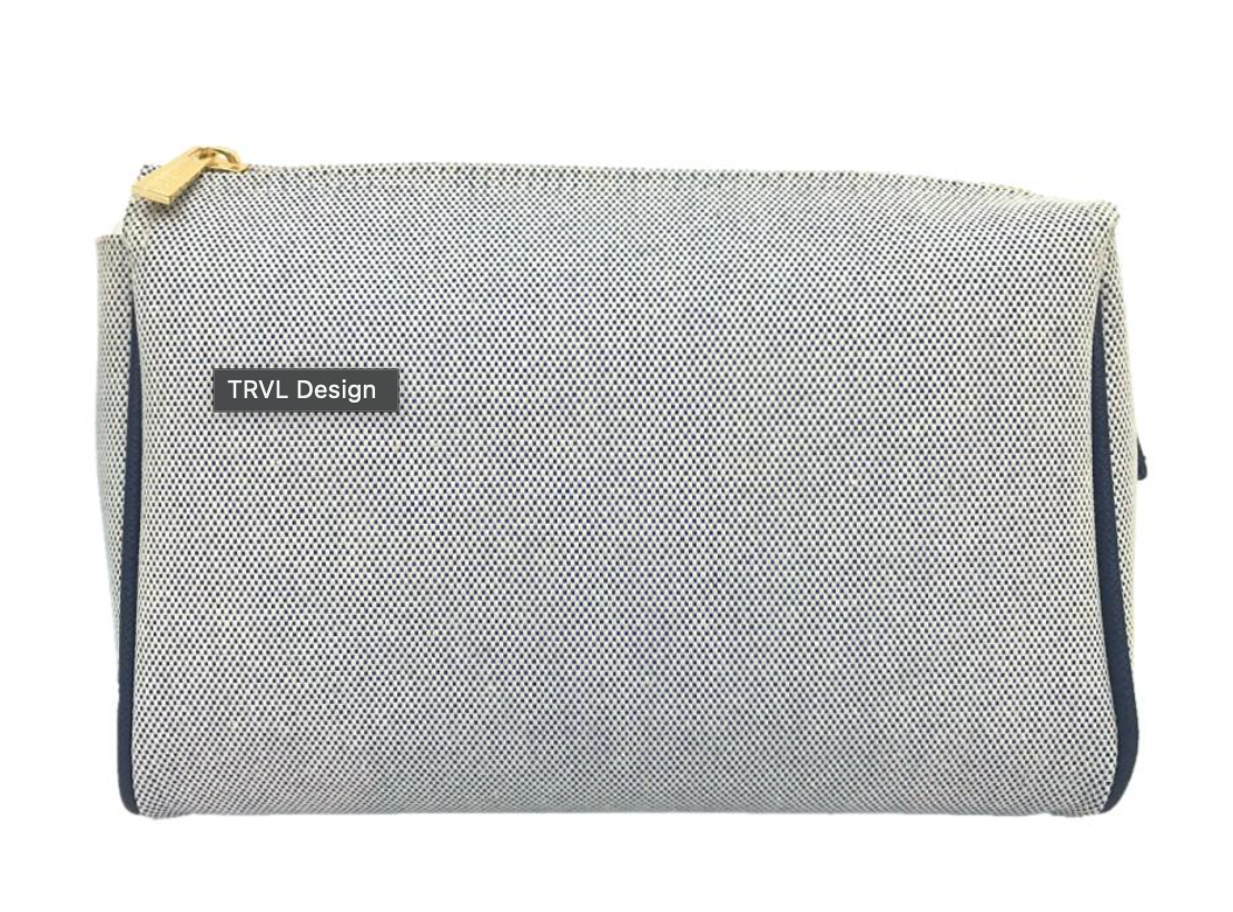 TRVL Lux Linen Voyage Cosmetic Bag, 2 Colors