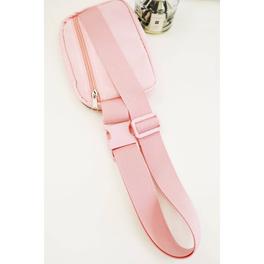Pink Crossbody Belt Bag